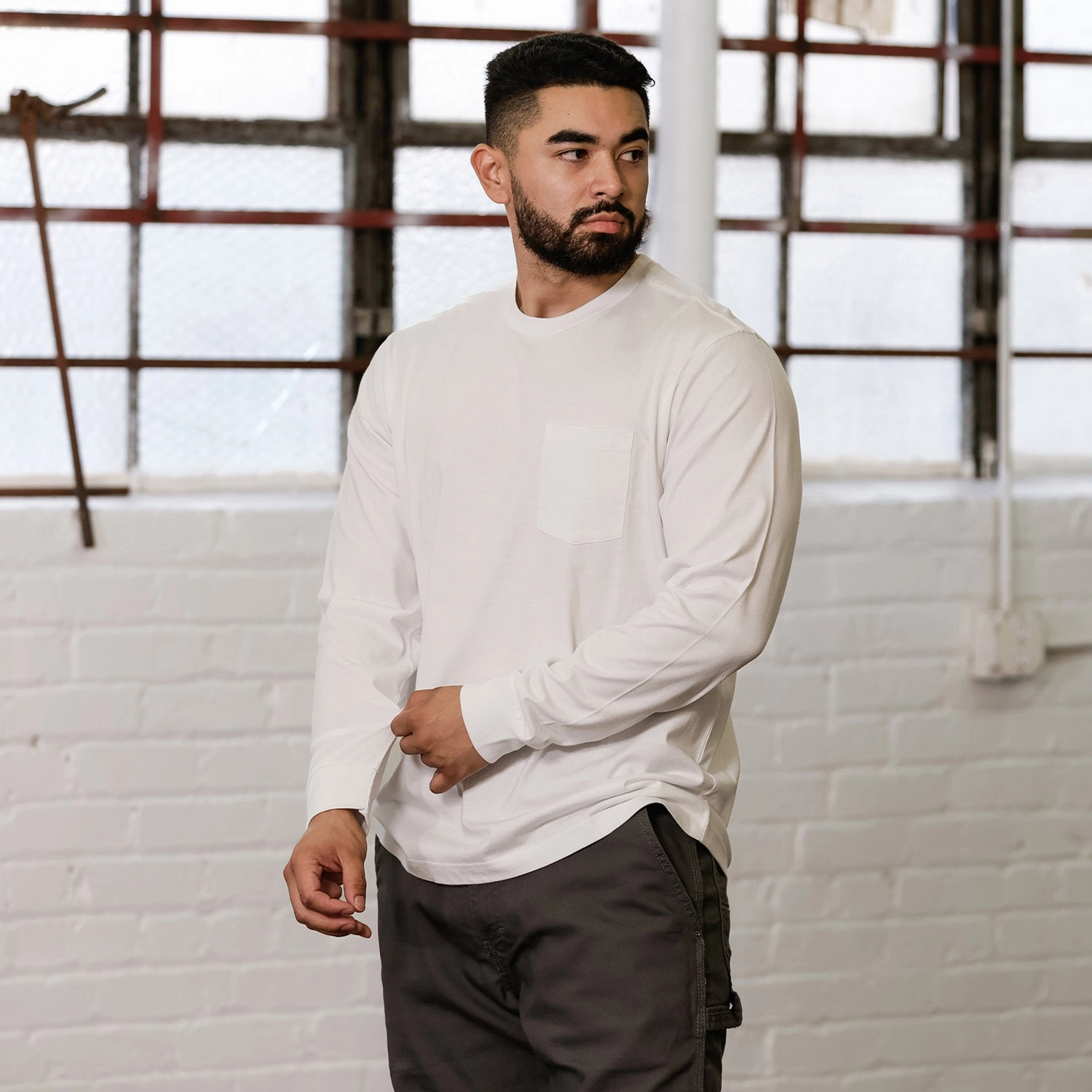 Long Sleeve Work Shirt - Mens SkinFriendlyFibers athletic style