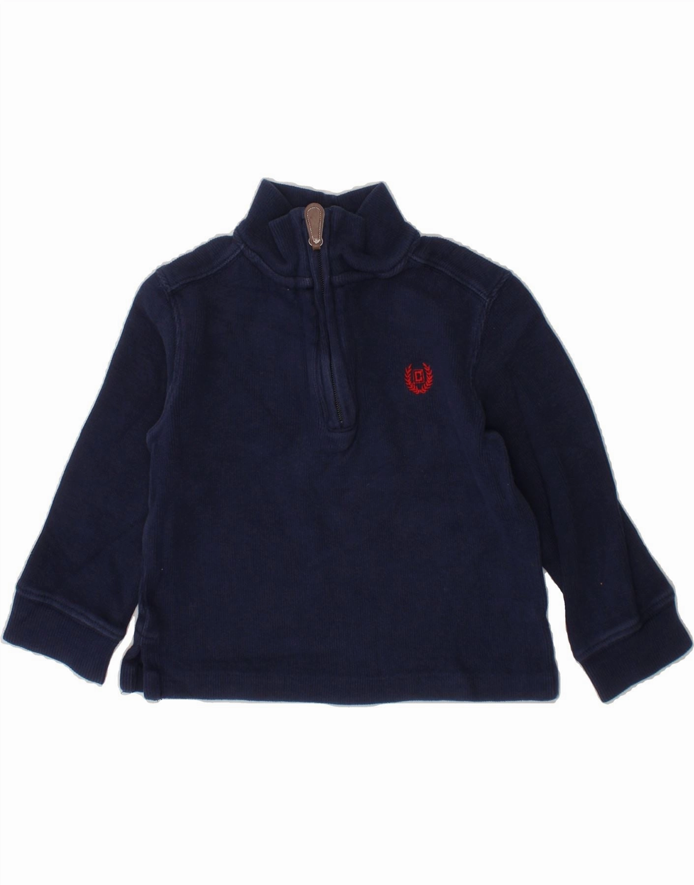 Core Style CHAPS Baby Boys Zip Neck Jumper Sweater 18-24 Months Navy Blue Cotton