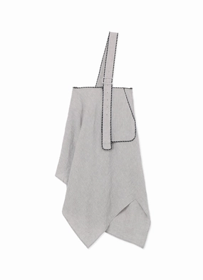 High Cut Quick Fit BREATHABLE LINEN/RAYON ASYMMETRIC SKIRT WITH SHOULDER STRAP