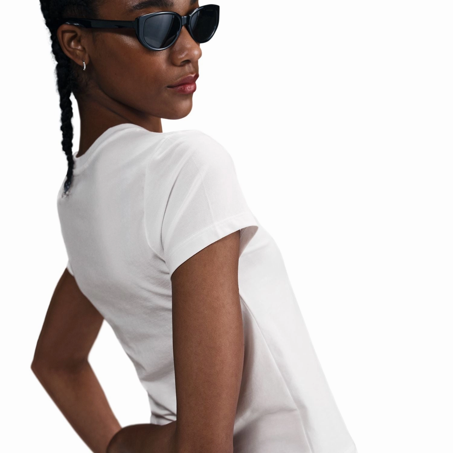 Non Toxic Printing Chill Knit Crop Photo Tee - Womens