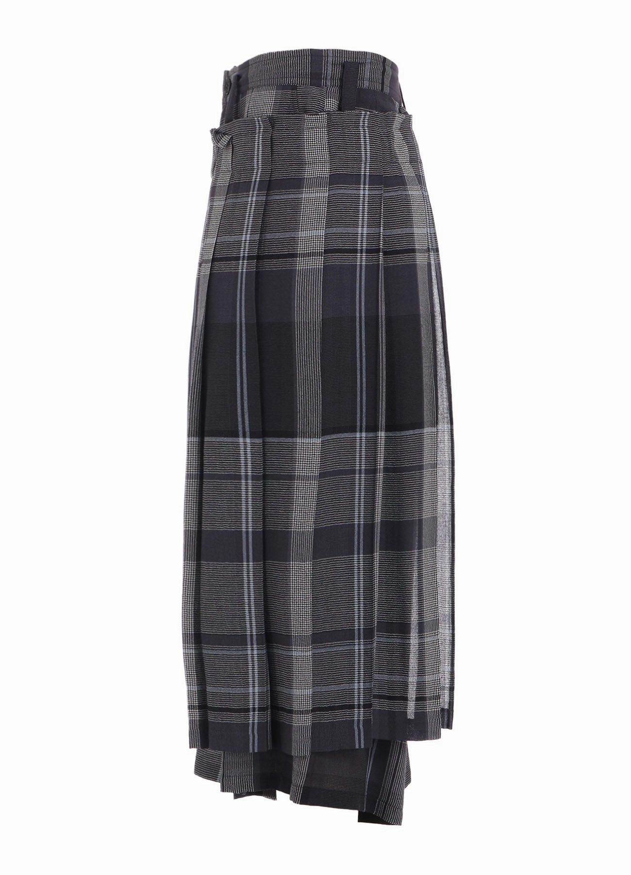 GAUZE PLAID WRAPT PLEATED PANTS Core Movement