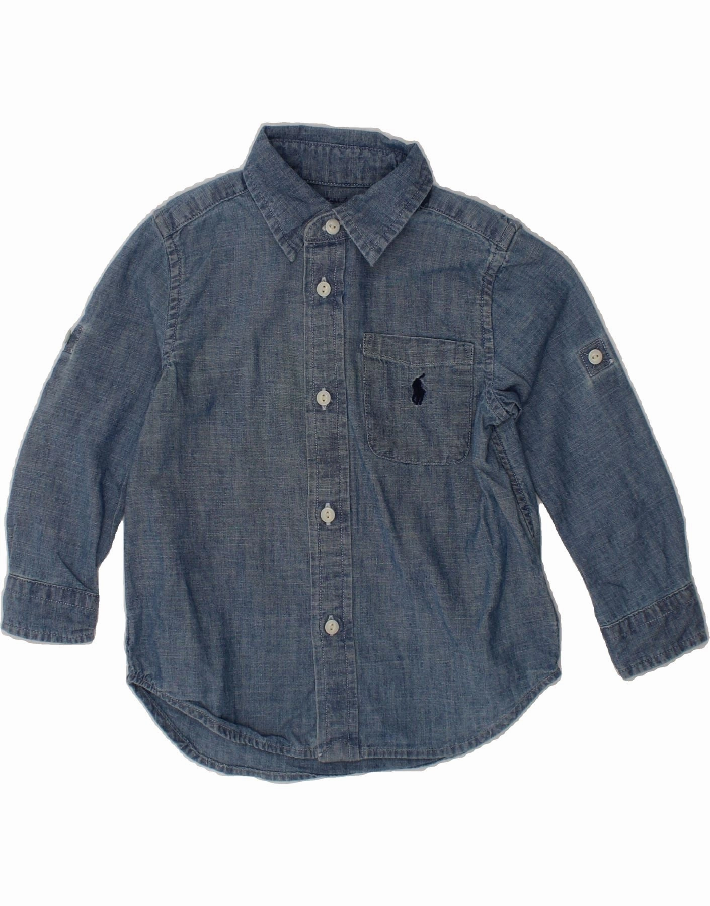 RALPH LAUREN Baby Boys Shirt 18-24 Months Blue Cotton Gym Appropriate Trendy designs