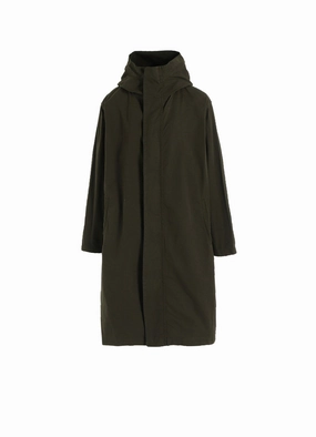 Durable Coating Lightweight Thermal Tech COTTON TWILL GARMENT DYE HOODIE COAT