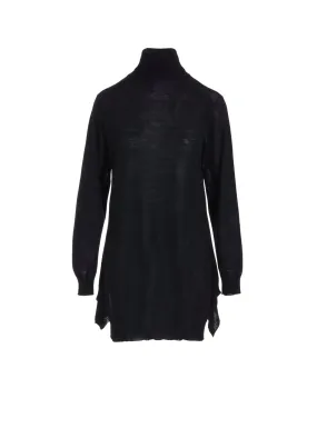 PLAIN STITCH RIB DRAPED HIGH NECK PO Oversized Fit