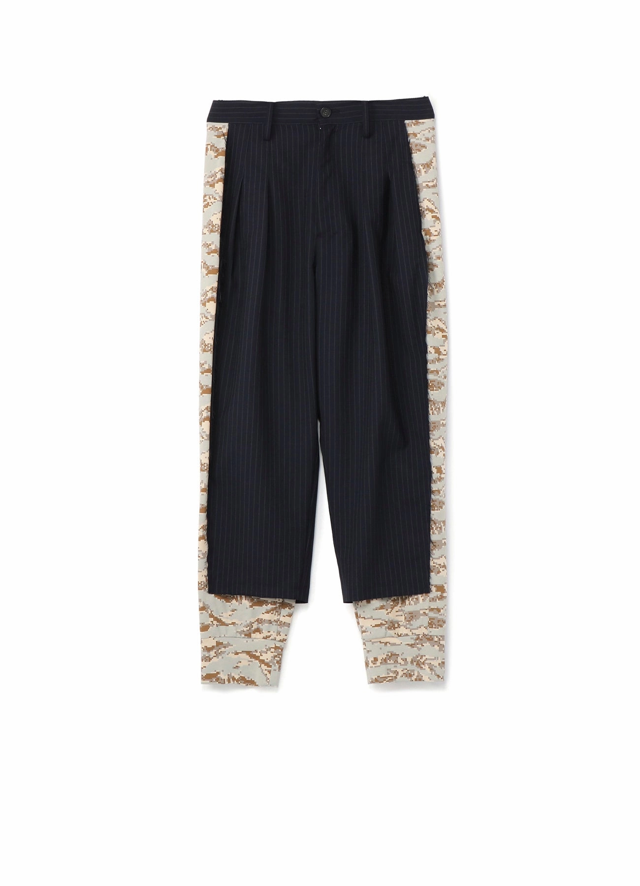 Recycled Polyester Blend W/Pe Stripe 2 Tuck Pants