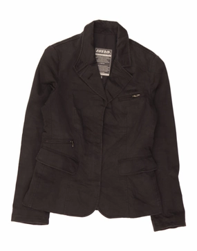 BREMA Womens Blazer Jacket IT 42 Medium Black Cotton Versatile Layering Options