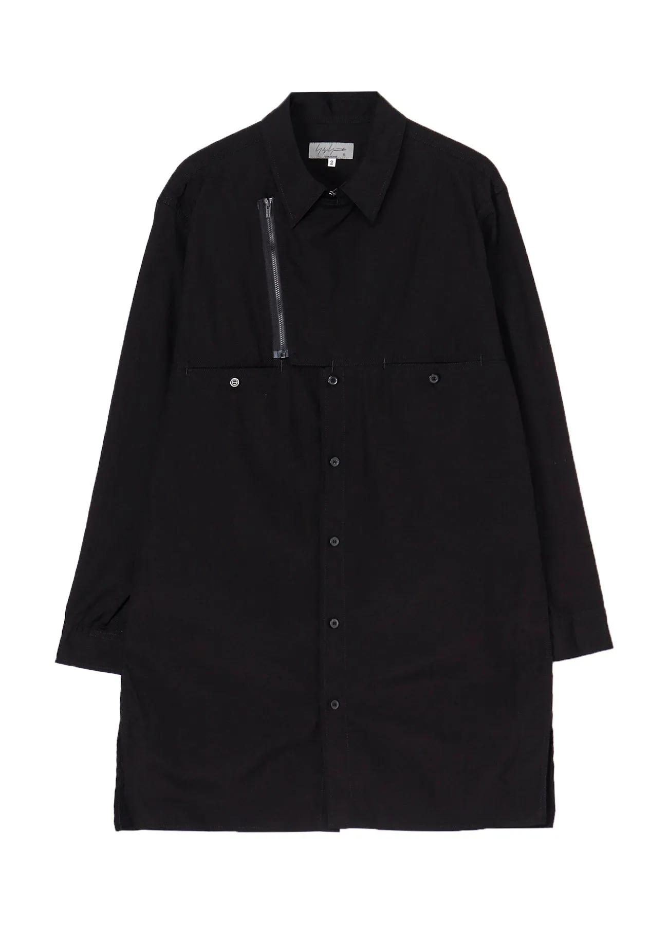 Patterned Design BROAD CHAIN STITCH BLOUSE WITH ZIPPER