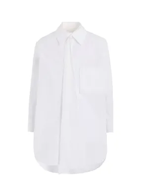 All-Weather Ready Functional Wear BROAD R-CUTTING TIE BLOUSE