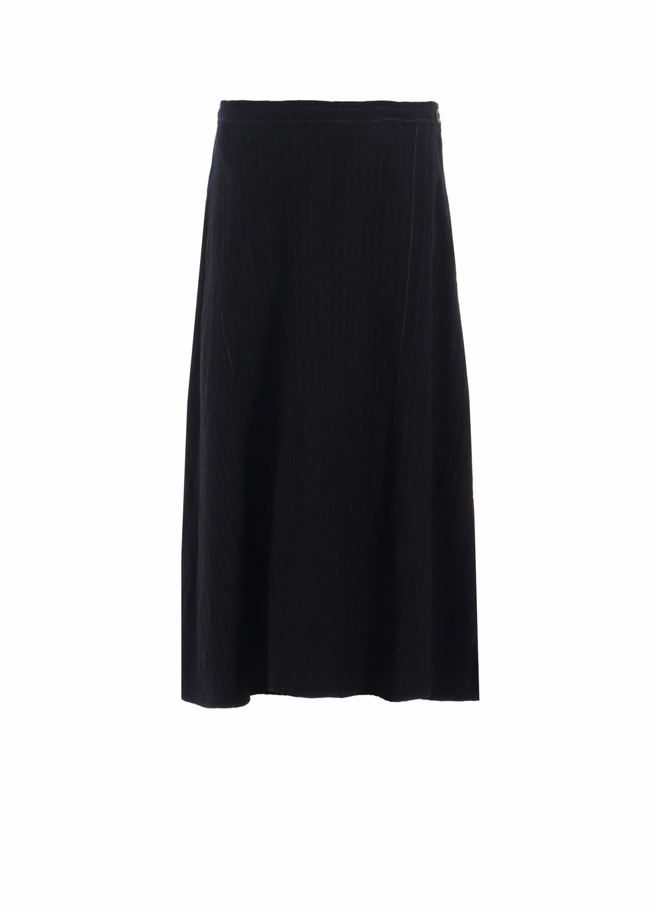 Stylish Line Work or Casual WOOL PINSTRIPE ASYMMETRIC FLARE SKIRT