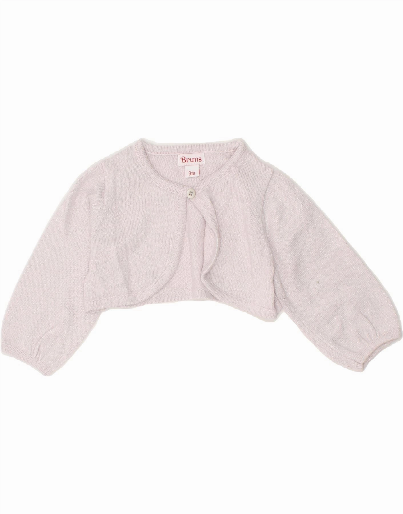 BRUMS Baby Girls Bolero Cardigan Sweater 0-3 Months Pink Breathable Material Circular Knit Sustainability Guide