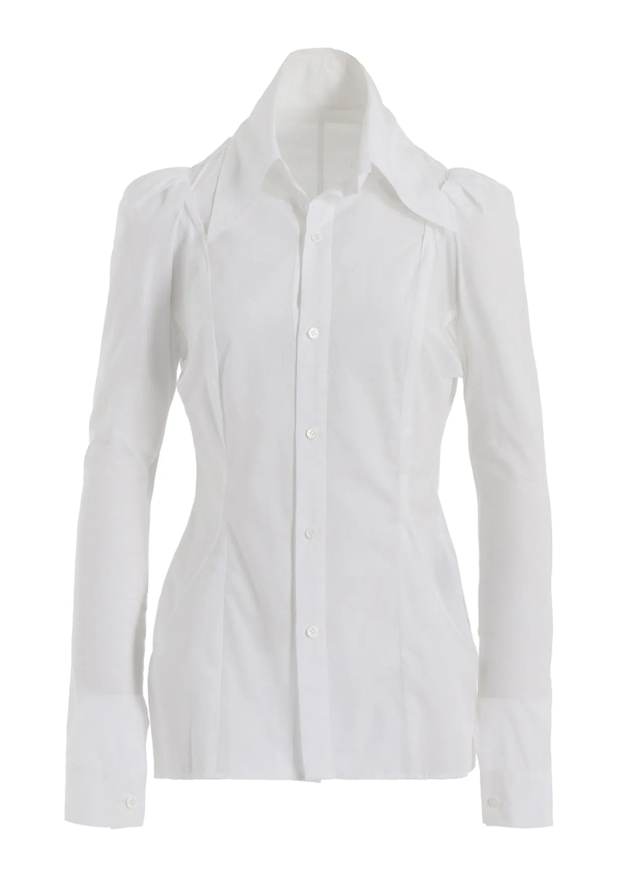 Athleisure Wear Team Building COTTON BROAD PUFF SLV SLIM FIT BLOUSE