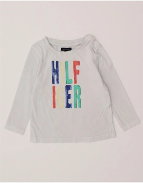 TOMMY HILFIGER Baby Boys Graphic Top Long Sleeve 18-24 Months White tall size