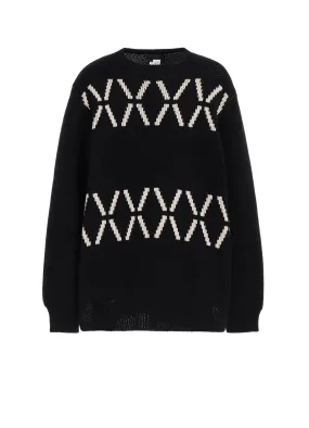 BULKY WOOL BIRDS EYE REVERSIBLE PULLOVER No Effort Odor control