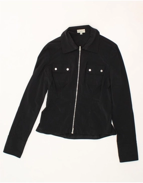 KAREN MILLEN Womens Blazer Jacket UK 14 Medium Black Polyamide Stretch Comfort Construction