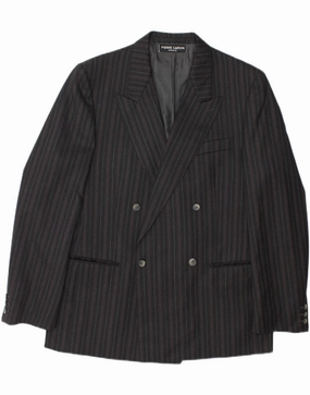 Tailored and Sharp Sculpted Design PIERRE CARDIN Mens Blazer Jacket UK 38 Medium Grey Pinstripe