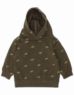 NIKE Baby Boys Graphic Hoodie Jumper 9-12 Months Khaki Cotton Circular Knit Sustainability Guide