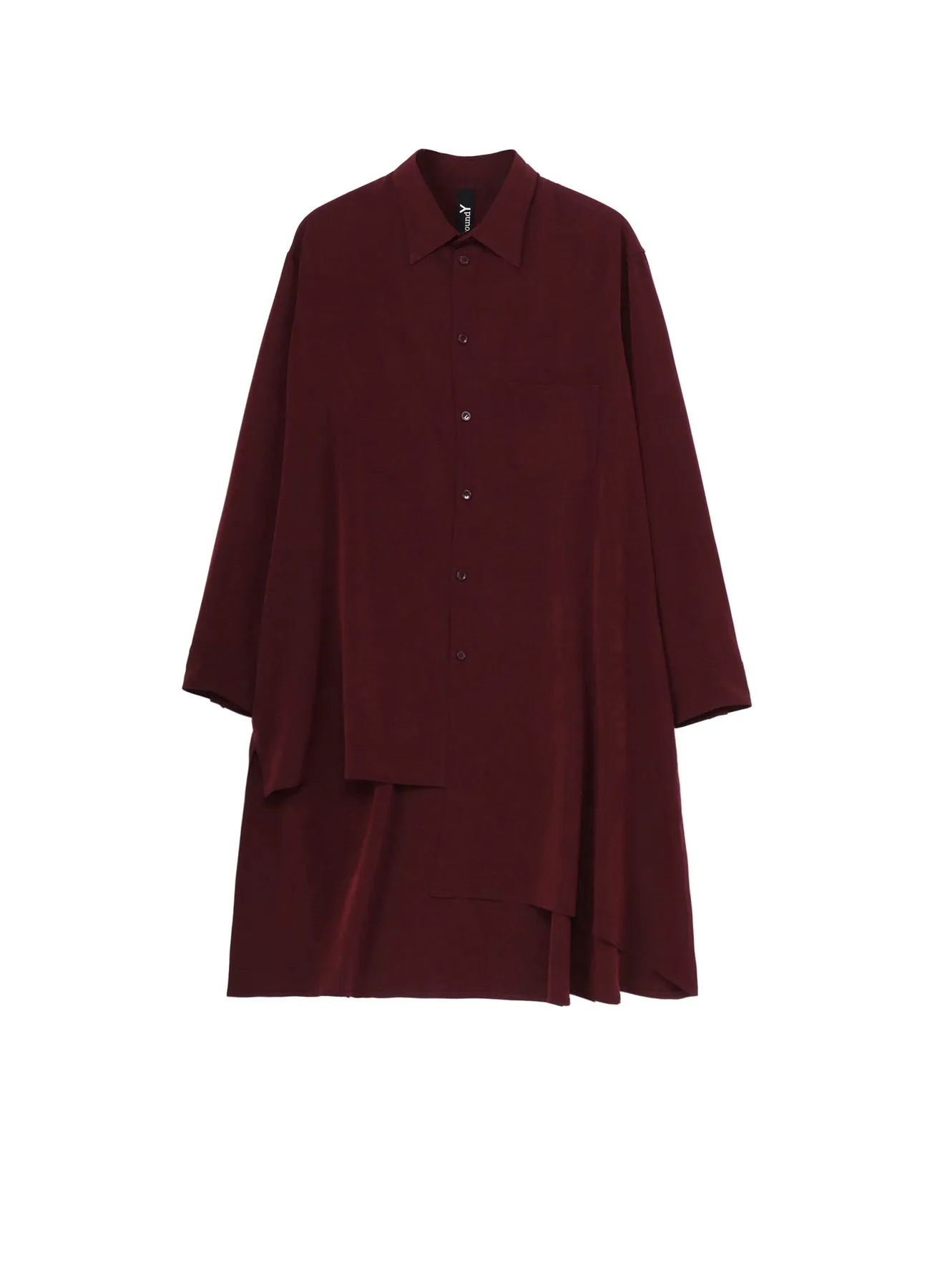 CREPE DE CHINE ASYMMETRY SHIRT Eye-Catching Pattern Spring Collection