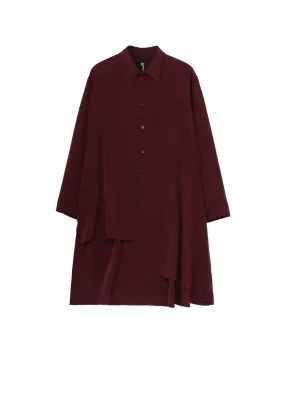 CREPE DE CHINE ASYMMETRY SHIRT Eye-Catching Pattern Spring Collection