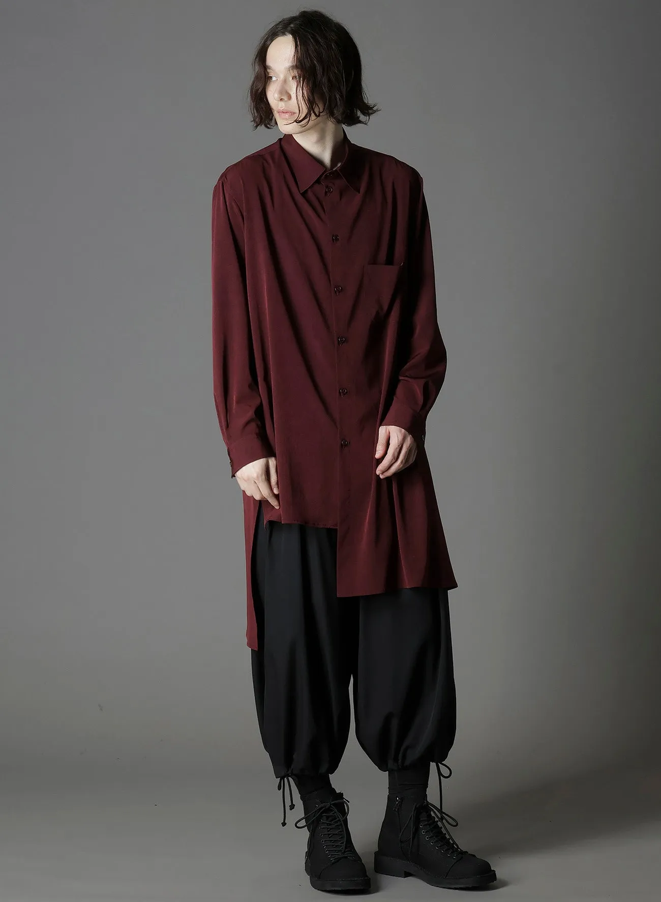 Boho chic CREPE DE CHINE ASYMMETRY SHIRT