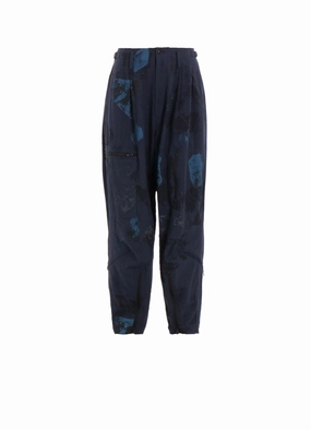 StretchWaistband C/L POPLIN STONE DESIGN FLIGHT PANTS