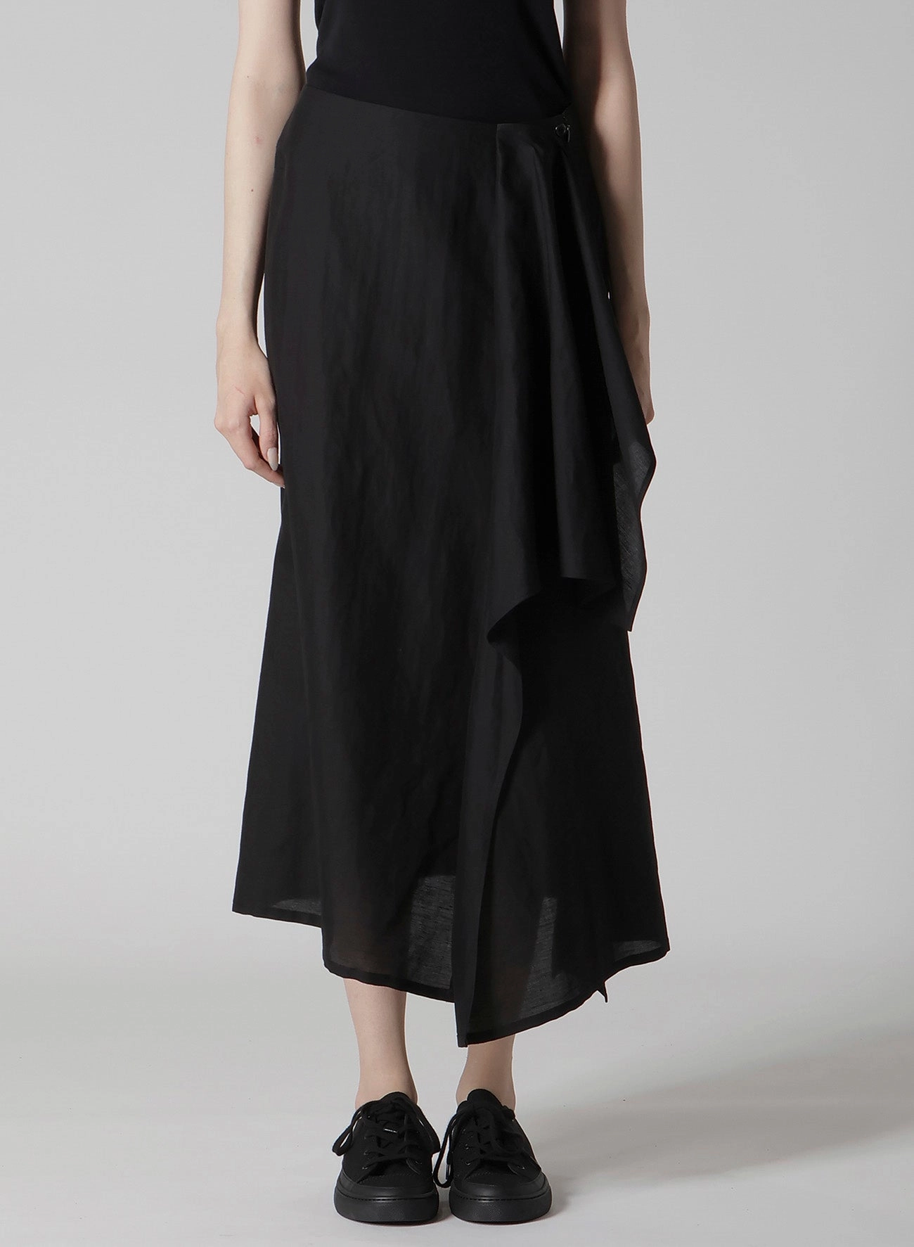 C/Li GABARDINE L DRAPED SKIRT Natural Form