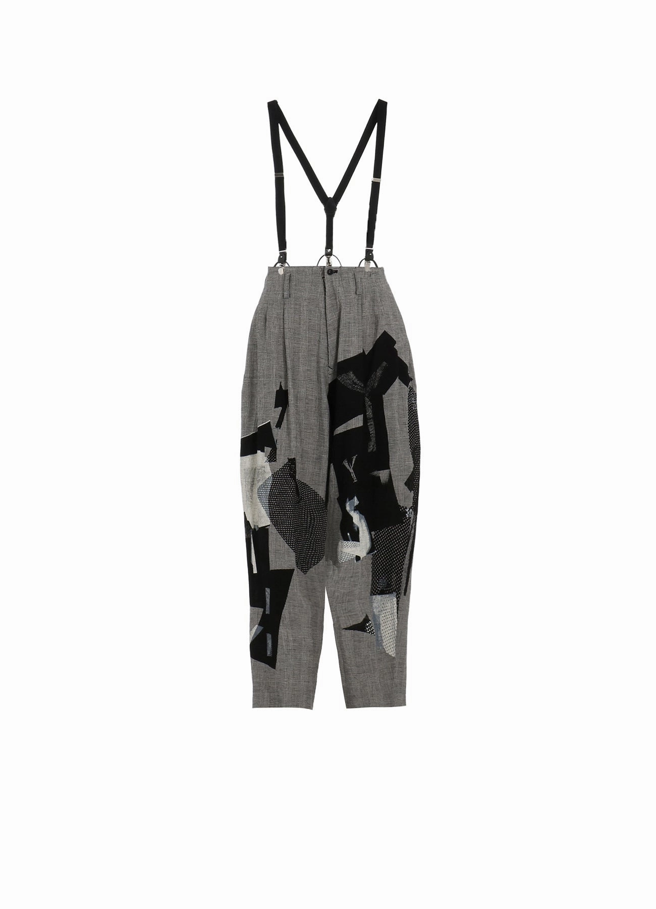 Fitted Design AbrasionResistantPanels C/LI PLAID COLLAGE SUSPENDER PANTS