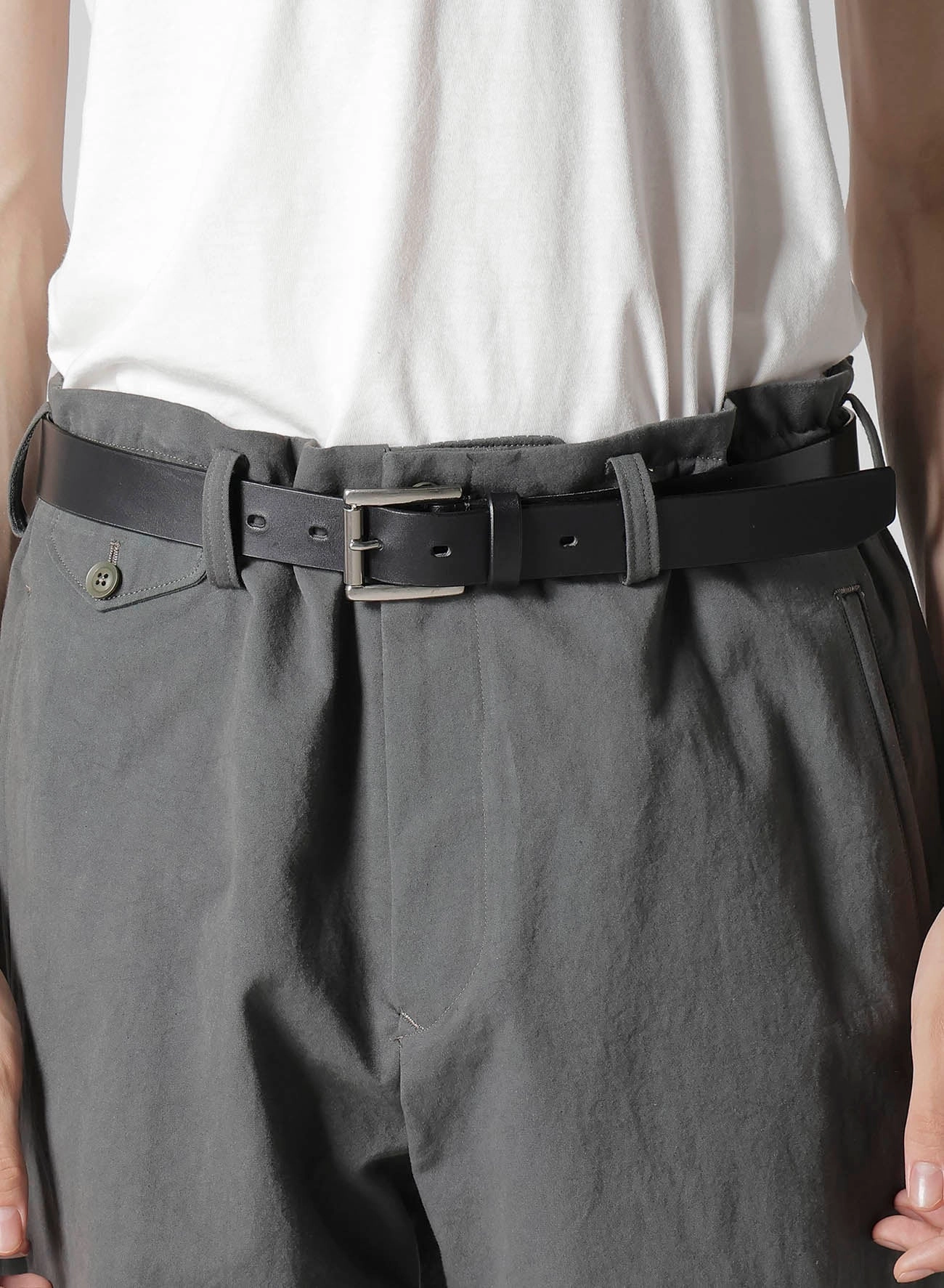 TaperedLeg C/ POPLIN PANELED HEM PANTS