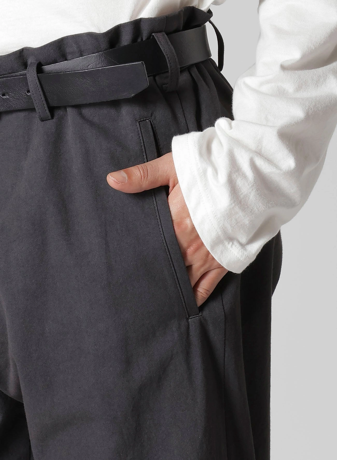 C/ POPLIN TAB DETAIL SLIM PANTS Full Comfort