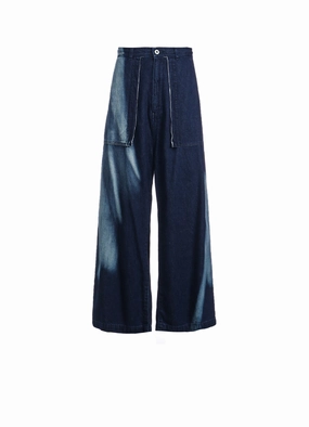 Casual Active C/ SPOTTED DENIM LONG STRAIGHT PANTS
