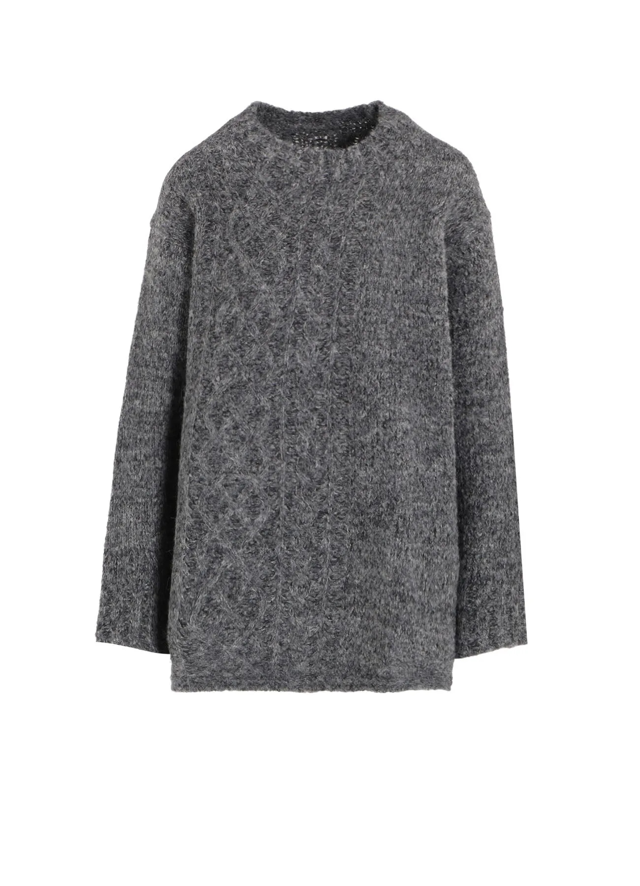 CABLE KNIT ROUND NECK CABLE KNIT PO Relaxed Layer Smart Fit