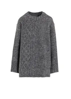CABLE KNIT ROUND NECK CABLE KNIT PO Relaxed Layer Smart Fit