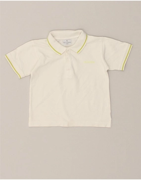 Round Collar Plus Size TRUSSARDI Baby Boys Polo Shirt 18-24 Months White Cotton