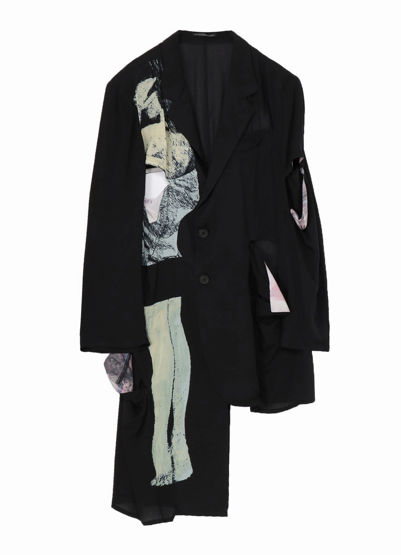 Sleepwear BACK SILHOUETTE ASYMMETRY PRINT JACKET