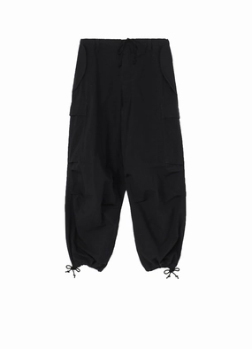 CARGO PANTS WITH COTTON LINEN UNEVEN YARN CANVAS Slim Stretch Fit Multi Panel Construction