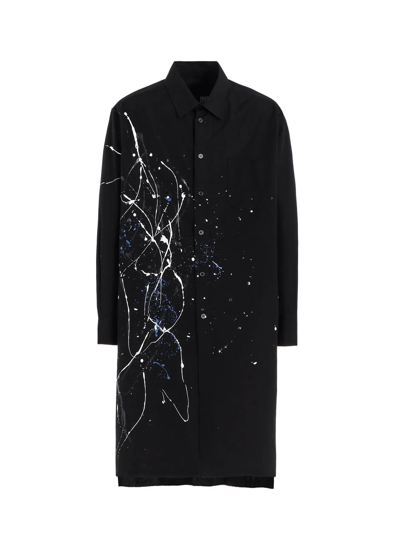 COTTON BROAD SPLASH PAINTED LONG SHIRT Non Chafe Seams