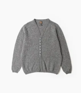 MoistureWicking Fisherman Cardigan ?C?Grey Shetland Wool