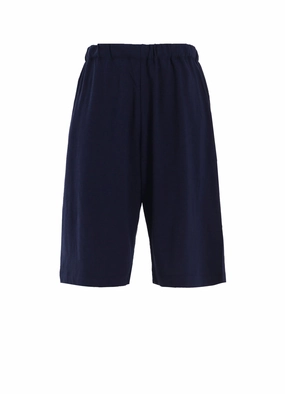 SLAB JERSEY KNEE-LENGTH PANTS Button front