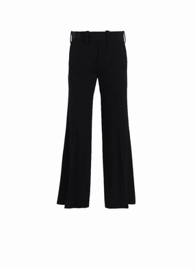 WOOL GABARDINE R-FLARE PANTS DoubleLayeredHem Sport Comfort Fit