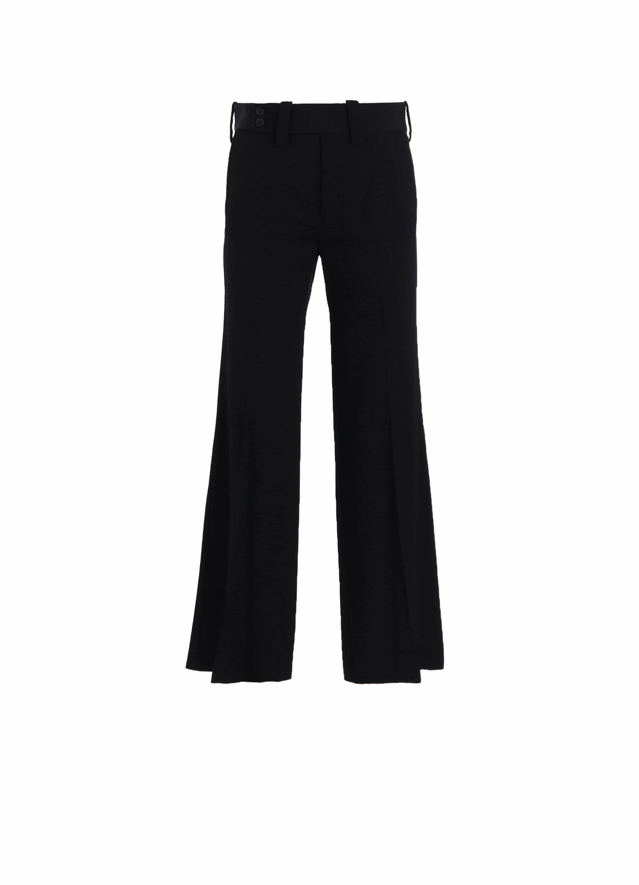 WOOL GABARDINE R-FLARE PANTS DoubleLayeredHem Sport Comfort Fit