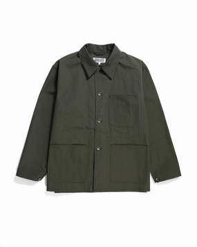 Utility Jacket - Olive Heavyweight Ripstop Cotton Weatherproof Shell