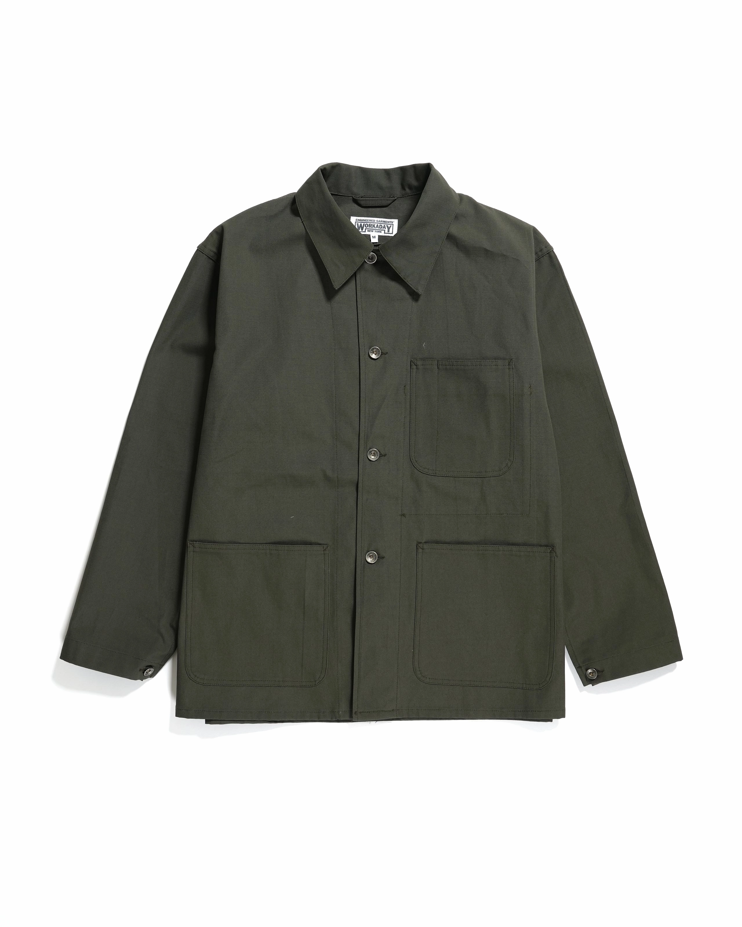 Utility Jacket - Olive Heavyweight Ripstop Cotton Weatherproof Shell