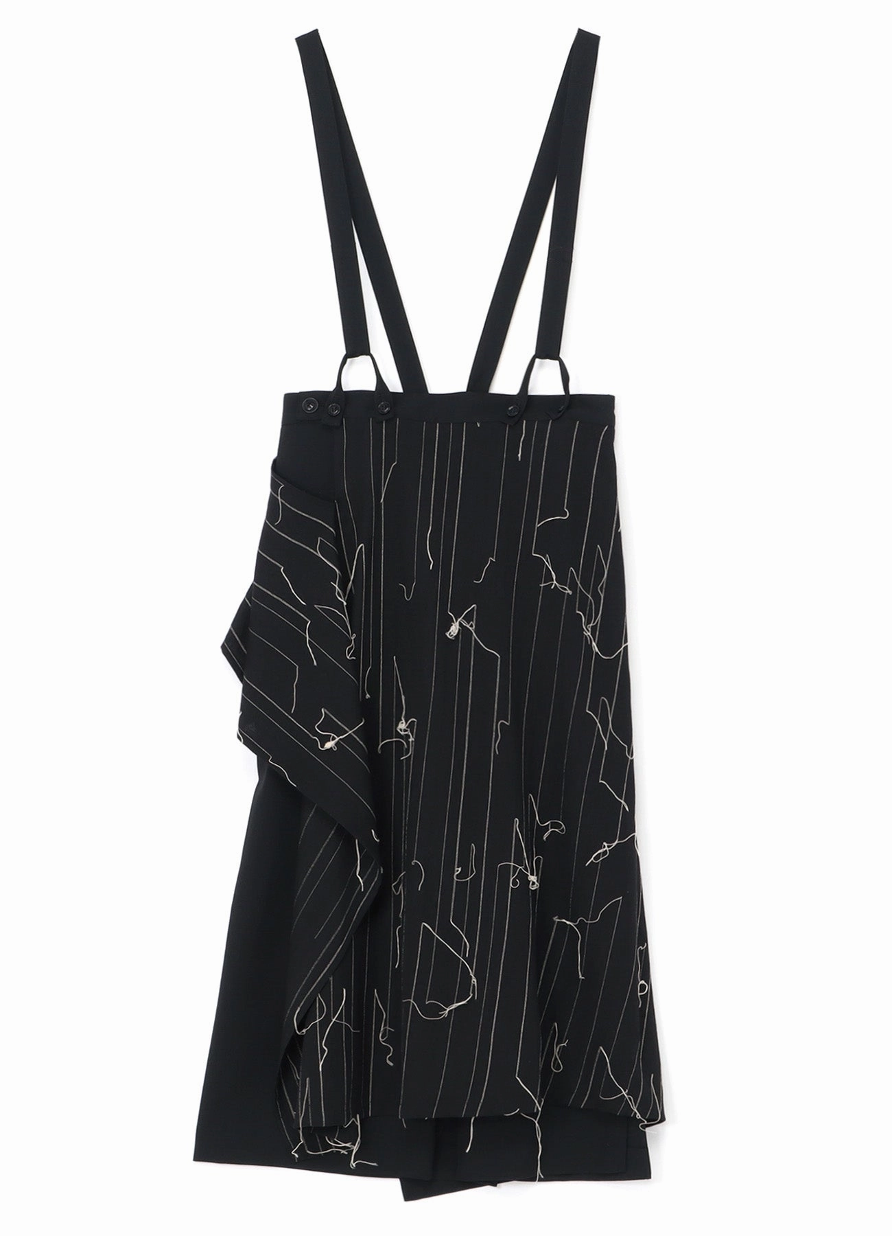 WOOL SUSPENDER PANTS Smooth Fabric Low Bulk Design