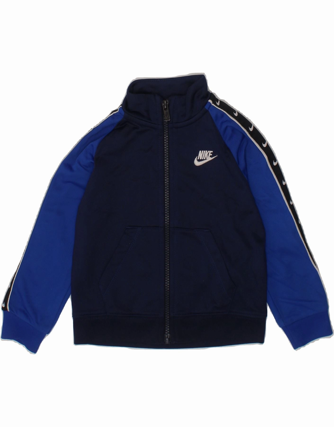 NIKE Baby Boys Tracksuit Top Jacket 18-24 Months Navy Blue Colourblock Breathable Feel