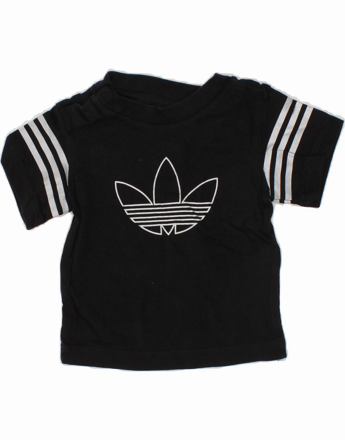 ADIDAS Baby Boys Graphic T-Shirt Top 6-9 Months Black Button Down Design handmade touch