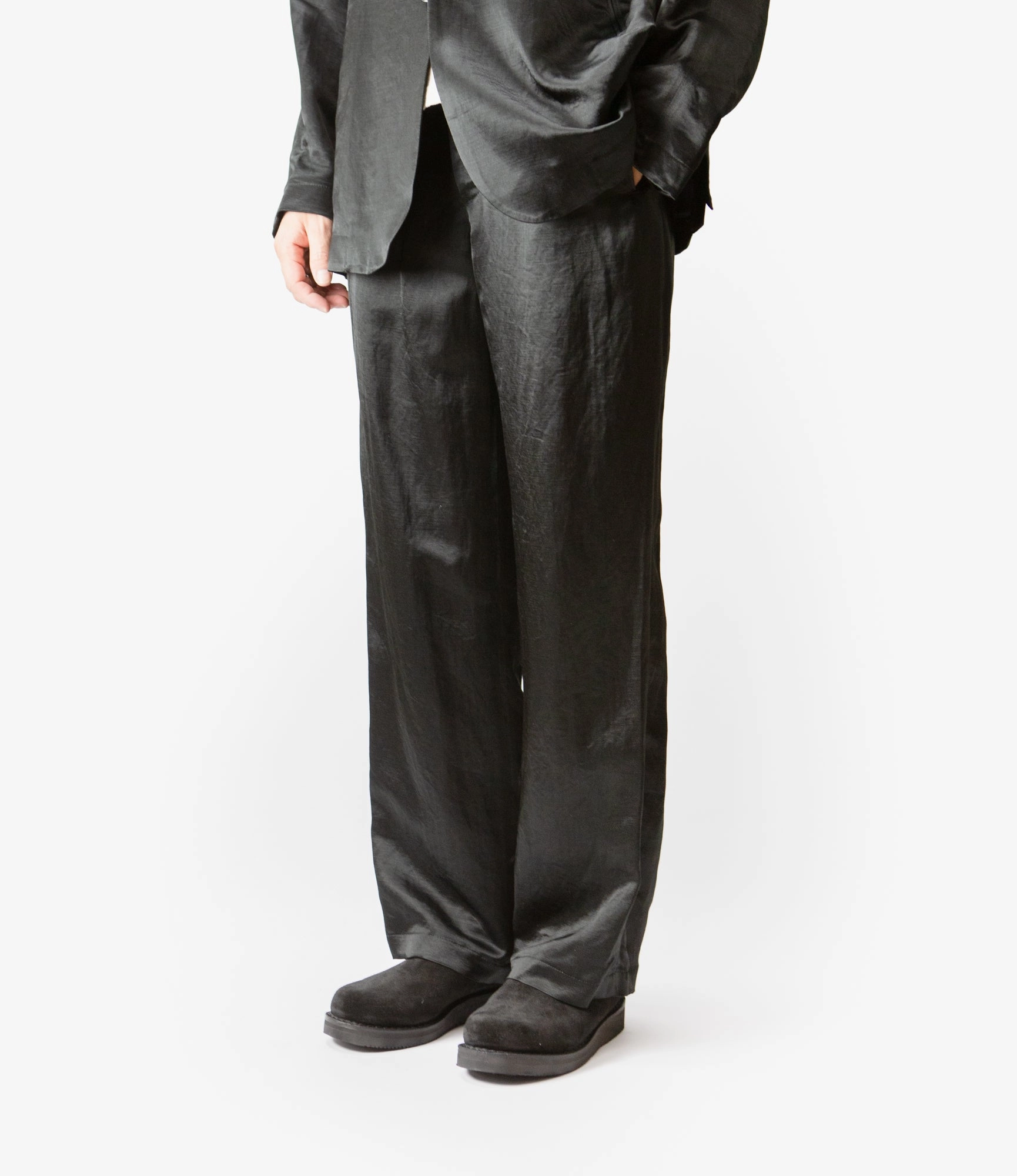 String Easy Pant ?C Black Bright Kersey Reinforced Knees Active Motion