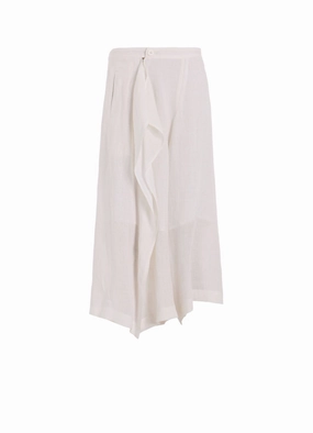 LINEN UNTWISTED LAWN SKIRT PANTS Belt loops On The Move
