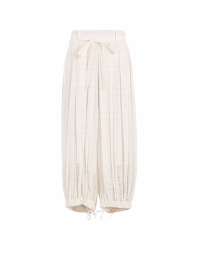 Casual Style PLAID TUCKED PANTS