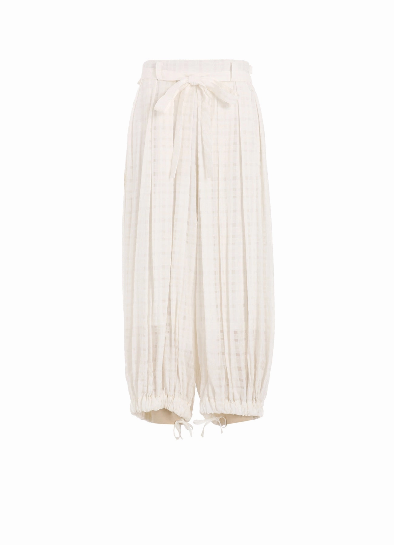 Casual Style PLAID TUCKED PANTS