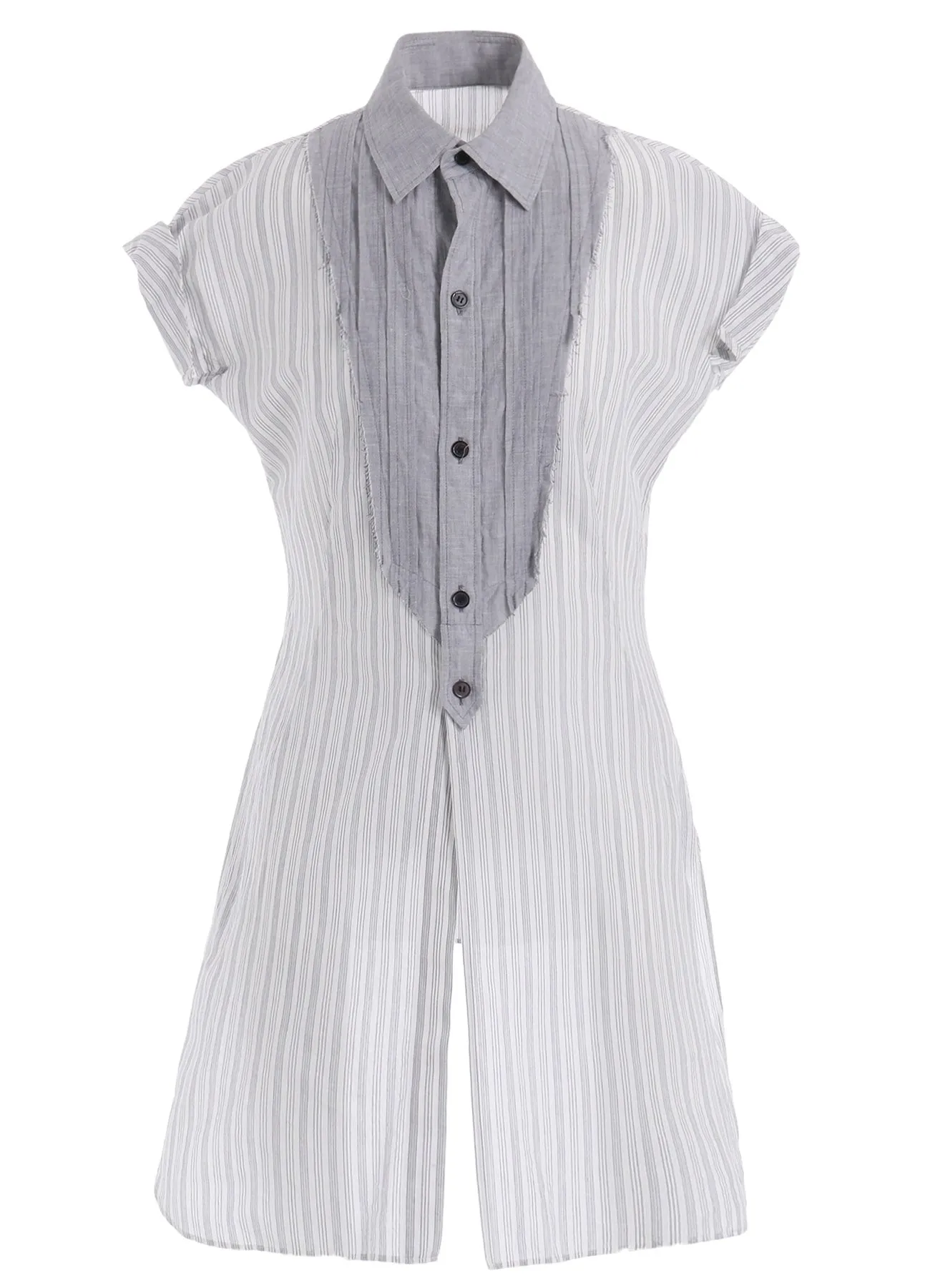 Modern Appeal C/CU HARD TWISTED DOBBY STRIPE PLEATED SHIRT