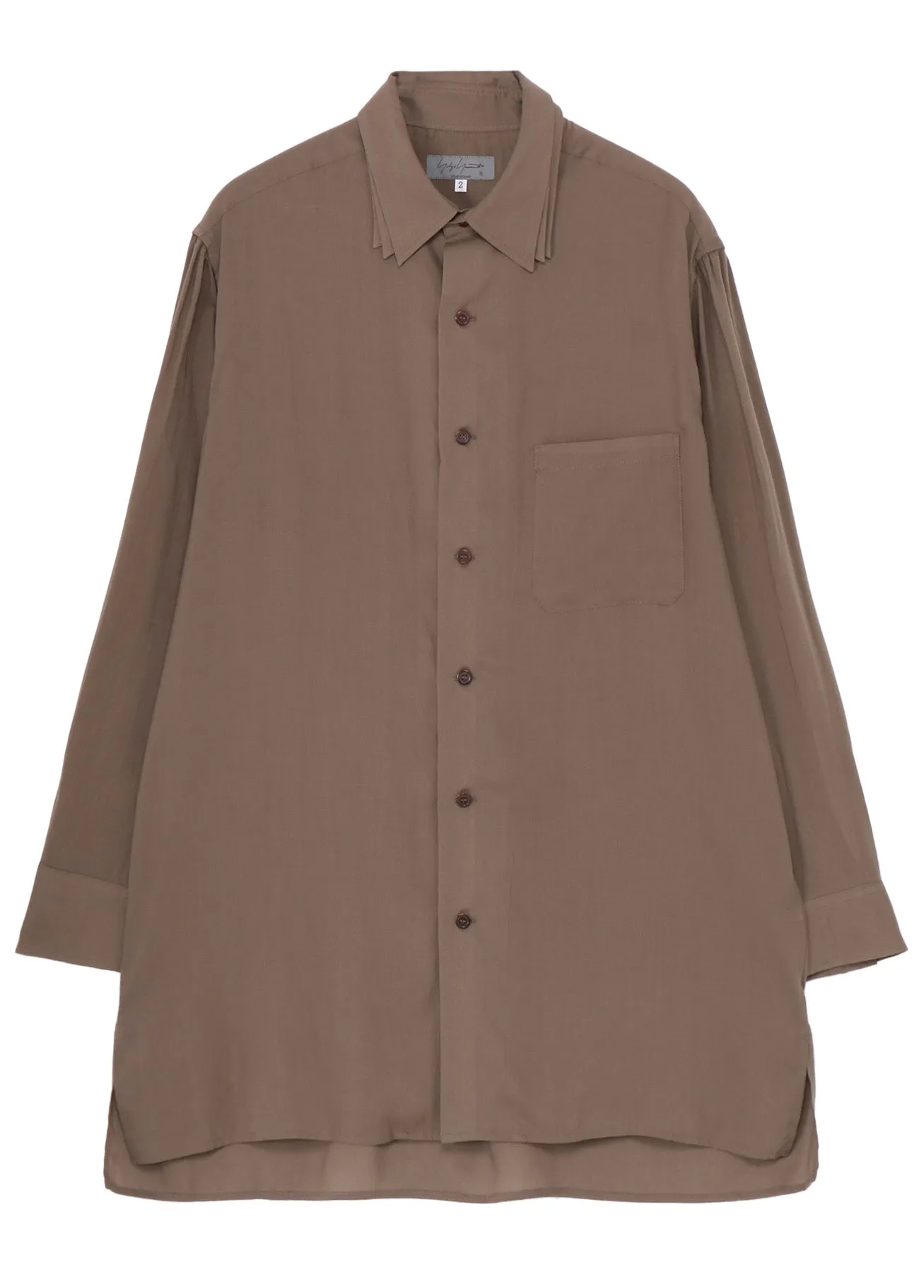 Winter Collection High-End Finish CELLLOSE LAWN 3COLLAR SLEEVE GATHER BLOUSE